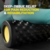 image:imageTRX Training Rev Myofascial Release Roller Travel Massage Roller for Muscles 14Inch Round Foam Roller for Stretching and PostWorkout Recovery