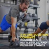 image:imageTRX YBell Pro Series 3in1 Dumbbell Kettlebell and Push Up Stand Workout Equipment  Commercial Grade Powder Coated Surface  Perfect for Strength Training amp Conditioning WorkoutsBlack